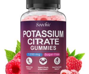 Potassium Citrate Gummies 1200mg for Men & Women – Leg Cramp Relief – 60 Ct